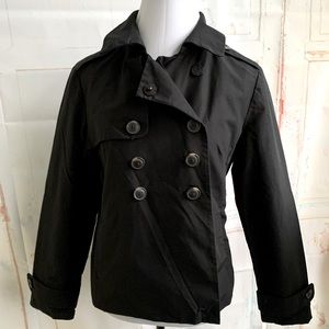 Banana republic black pea coat large